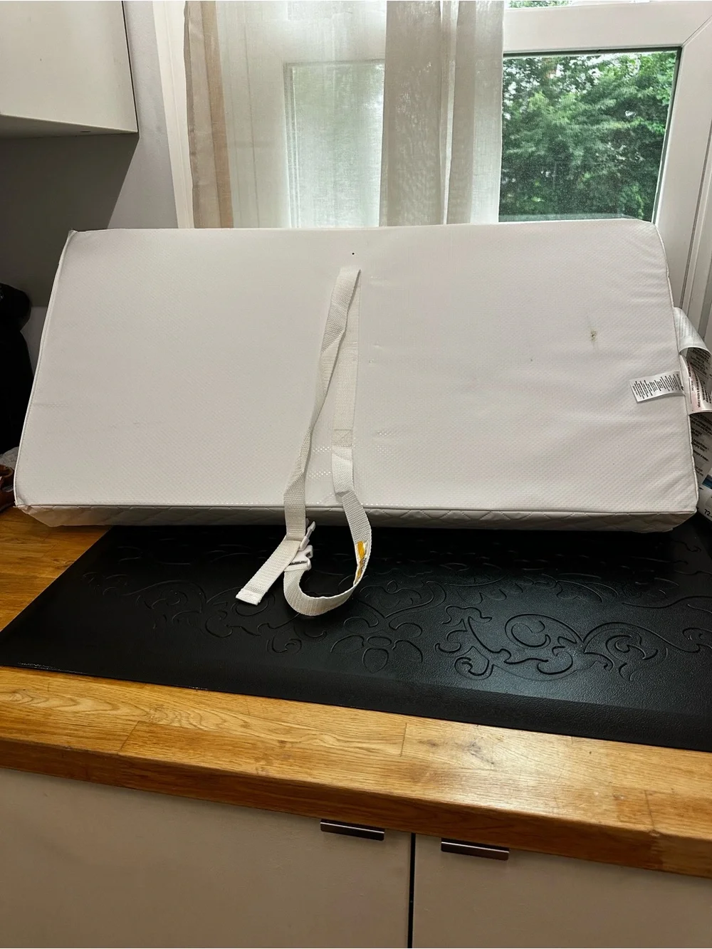 Quilted Changing Pad Cover - Cream